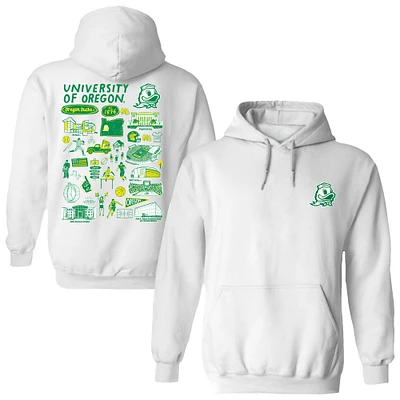 Women's Vive La Fete Oregon Ducks Impressions Artwork Pullover Hoodie