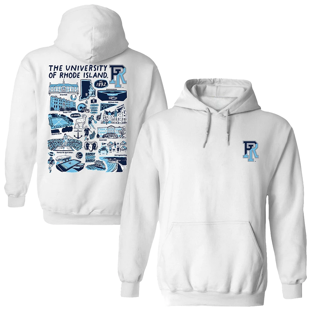 Women's Vive La Fete Rhode Island Rams Impressions Artwork Pullover Hoodie