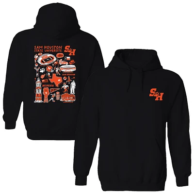 Women's Vive La Fete Black Sam Houston State Bearkats Impressions Artwork Pullover Hoodie