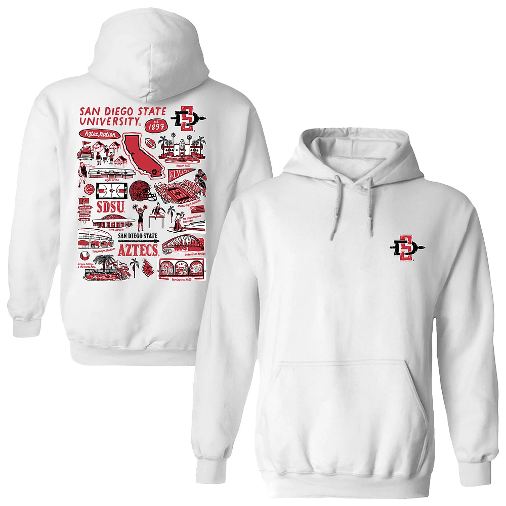 Women's Vive La Fete San Diego State Aztecs Impressions Artwork Pullover Hoodie