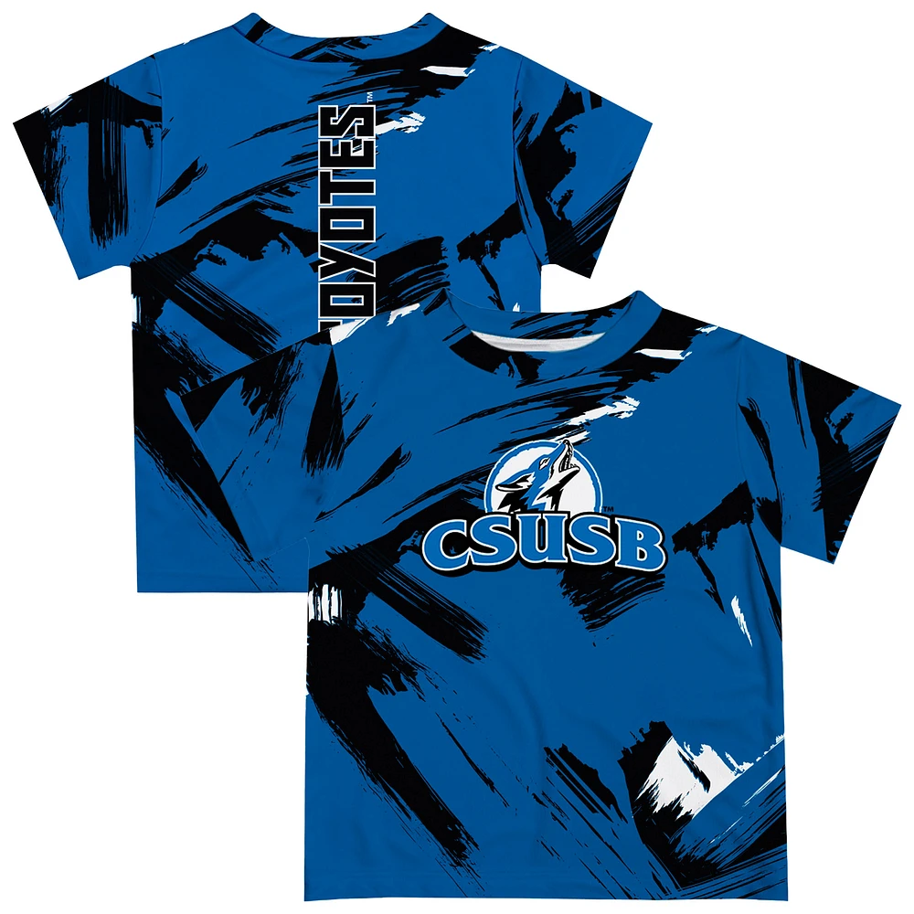 Newborn & Infant Vive La Fete Blue Cal State San Bernardino Coyotes Paint Brush T-Shirt