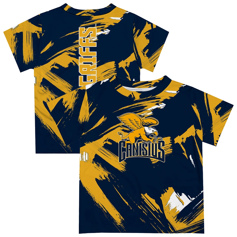 Newborn & Infant Vive La Fete Blue Canisius College Golden Griffins Paint Brush T-Shirt