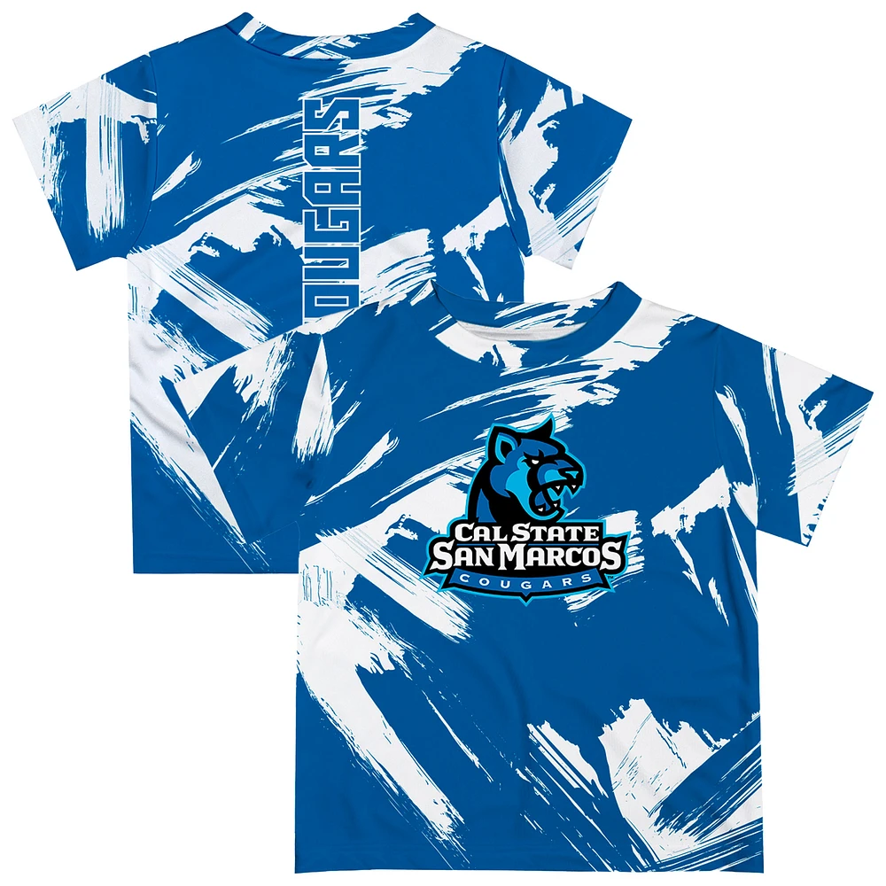 Newborn & Infant Vive La Fete Blue Cal State San Marcos Cougars Paint Brush T-Shirt