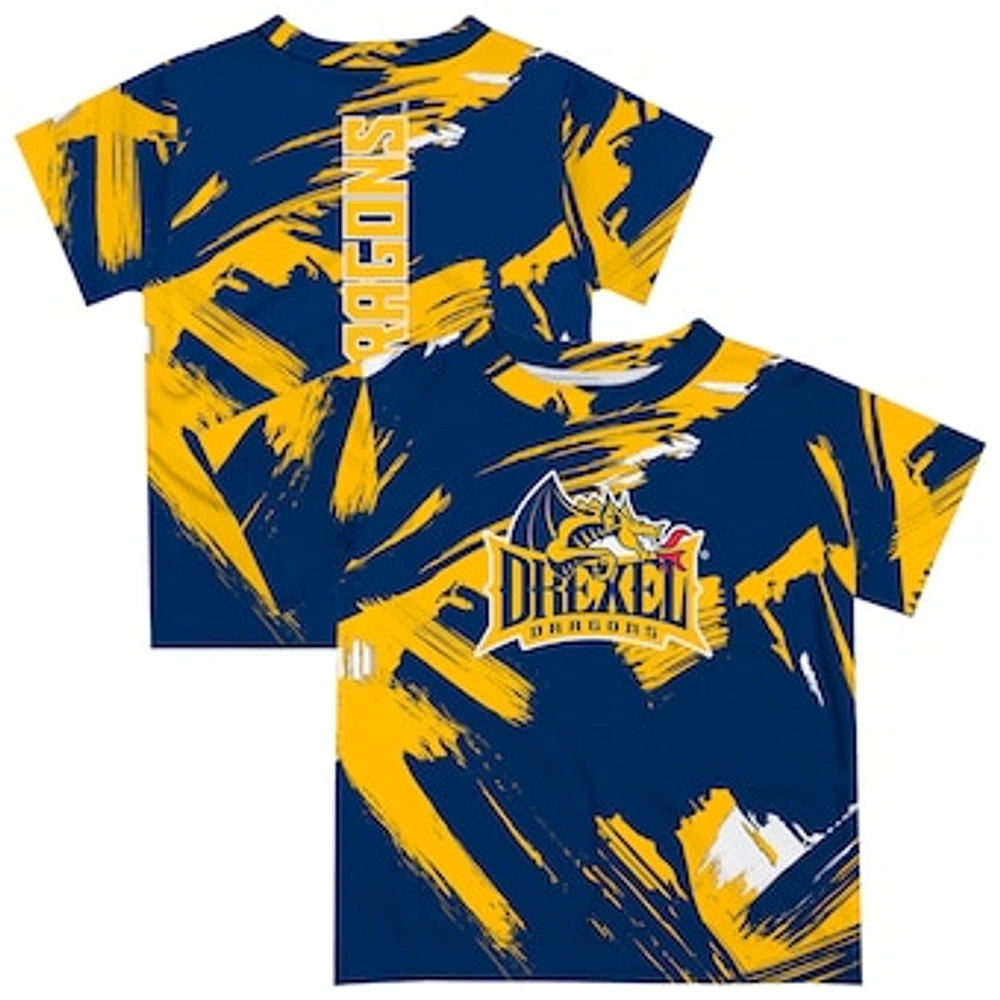 Newborn & Infant Vive La Fete Navy Drexel Dragons Paint Brush T-Shirt