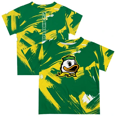 Newborn & Infant Vive La Fete  Green Oregon Ducks Paint Brush T-Shirt
