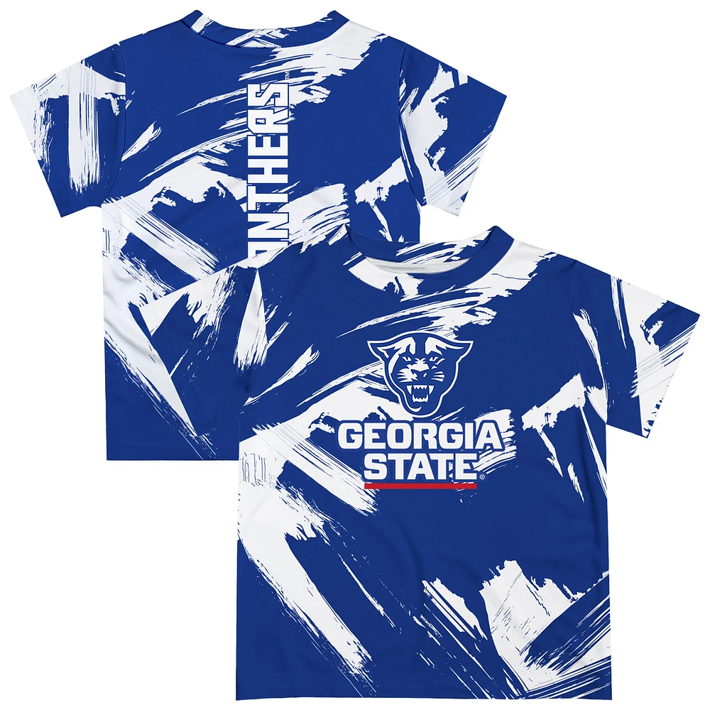 Newborn & Infant Vive La Fete Blue Georgia State Panthers Paint Brush T-Shirt