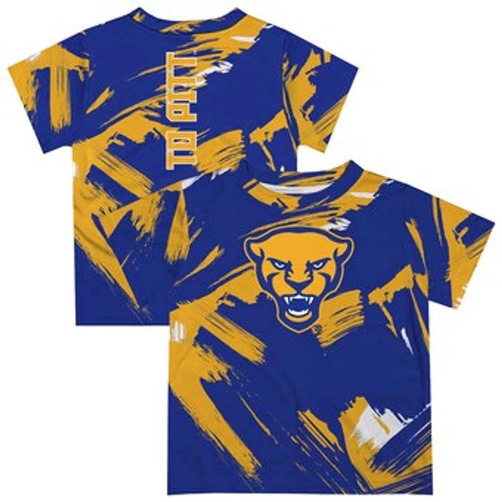 Newborn & Infant Vive La Fete Royal Pitt Panthers Paint Brush T-Shirt