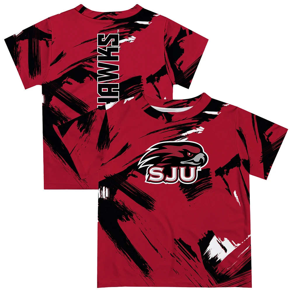 Newborn & Infant Vive La Fete Crimson Saint Joseph's Hawks Paint Brush T-Shirt