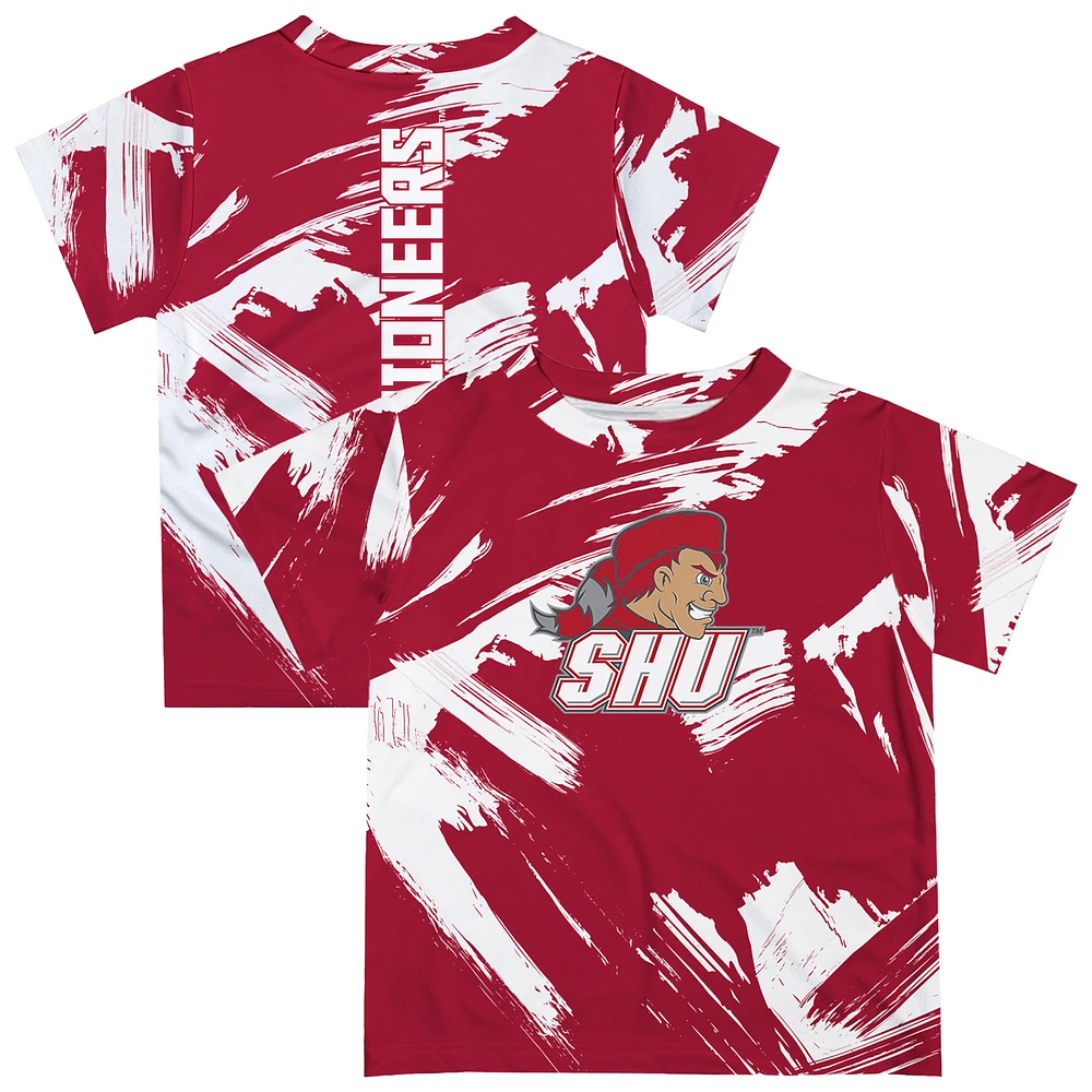 Newborn & Infant Vive La Fete Red Sacred Heart Pioneers Paint Brush T-Shirt