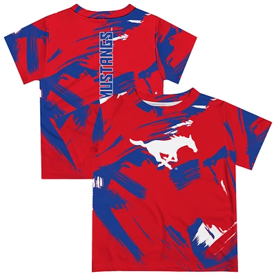 Newborn & Infant Vive La Fete Red SMU Mustangs Paint Brush T-Shirt
