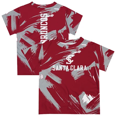 Newborn & Infant Vive La Fete  Maroon Santa Clara Broncos Paint Brush T-Shirt