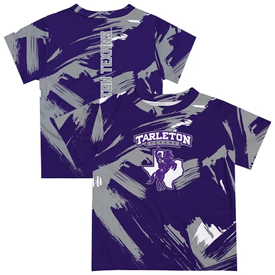 Newborn & Infant Vive La Fete Purple Tarleton State Texans Paint Brush T-Shirt
