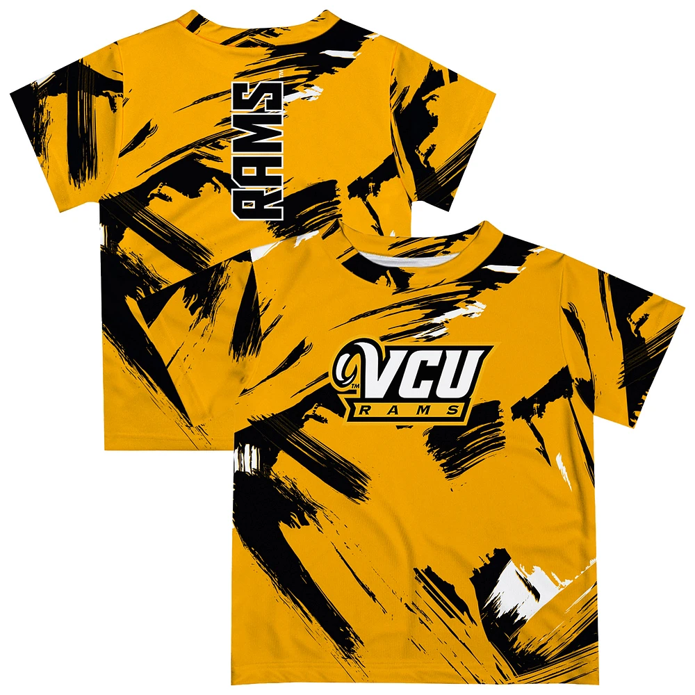 Newborn & Infant Vive La Fete Gold VCU Rams Paint Brush T-Shirt