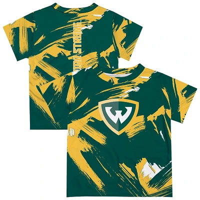 Newborn & Infant Vive La Fete Green Wayne State Warriors Paint Brush T-Shirt