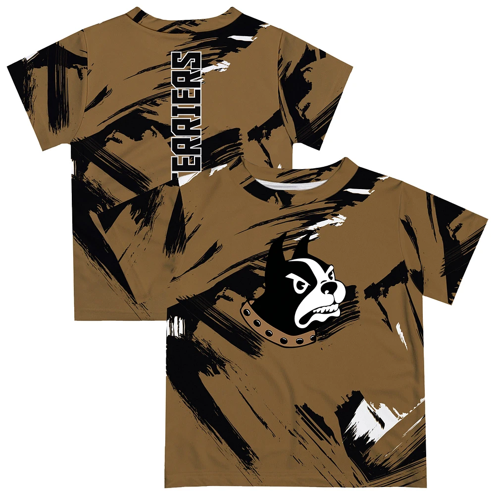 Newborn & Infant Vive La Fete Gold Wofford Terriers Paint Brush T-Shirt