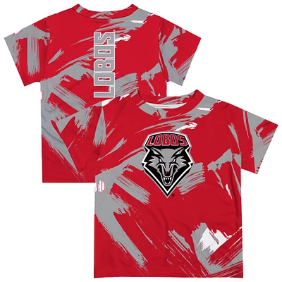 Newborn & Infant Vive La Fete Cherry New Mexico Lobos Paint Brush T-Shirt