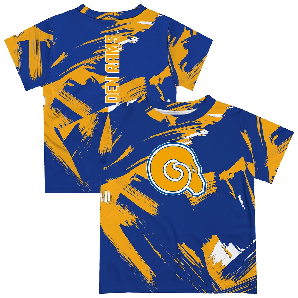 Toddler Vive La Fete Blue Albany State Golden Rams Paint Brush T-Shirt