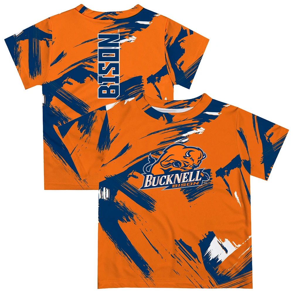 Toddler Vive La Fete Blue Bucknell Bison Paint Brush T-Shirt
