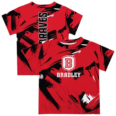 Toddler Vive La Fete Red Bradley Braves Paint Brush T-Shirt