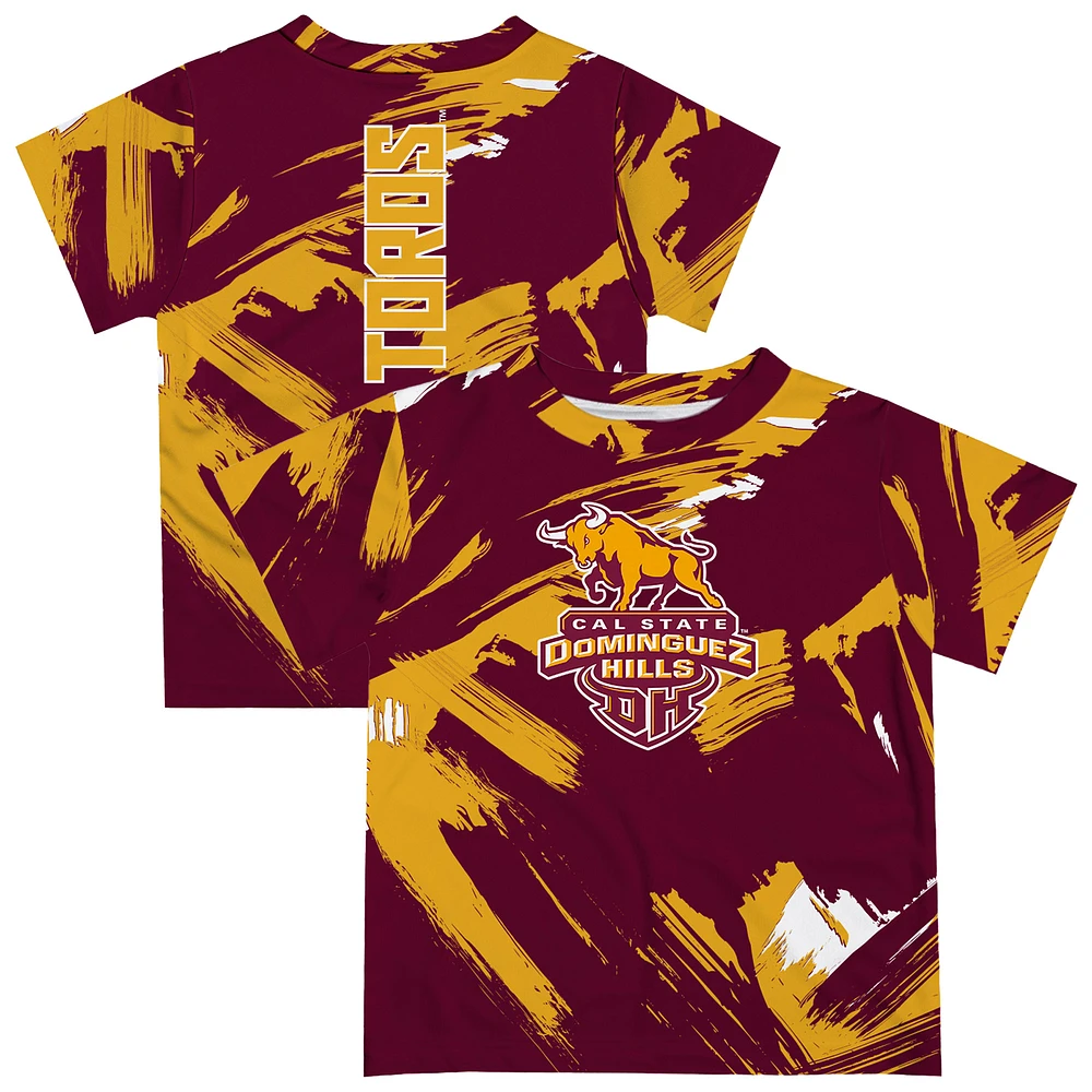 Toddler Vive La Fete Red Cal State Dominguez Hills Toros Paint Brush T-Shirt