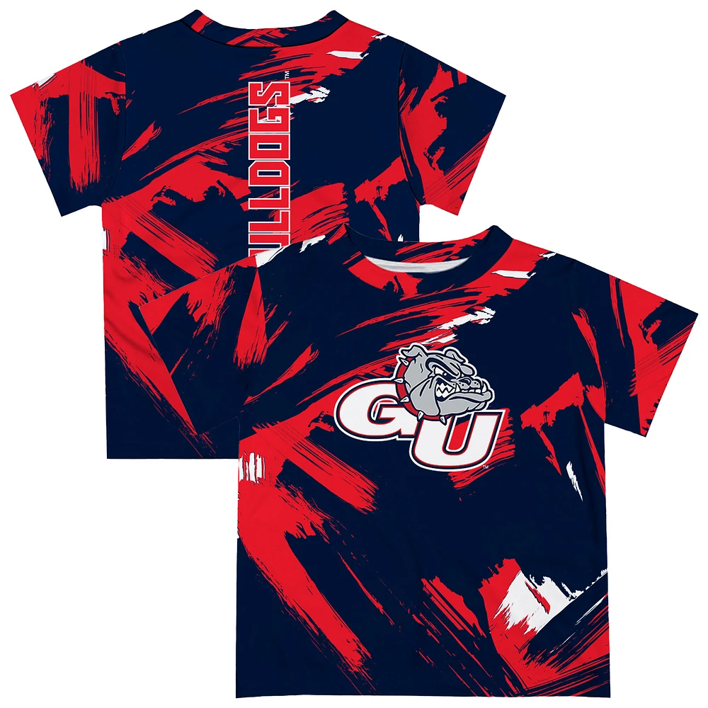 Toddler Vive La Fete Navy Gonzaga Bulldogs Paint Brush T-Shirt