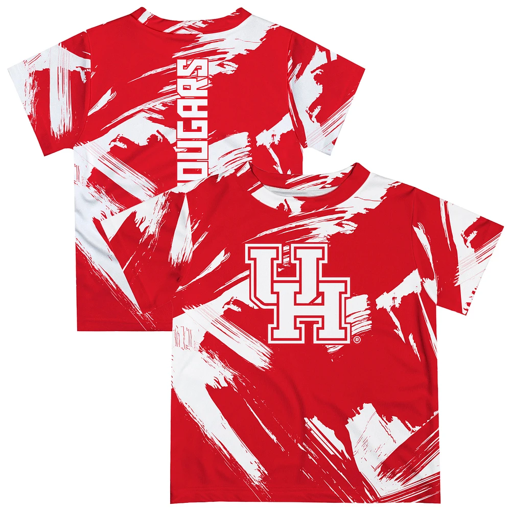 Toddler Vive La Fete Red Houston Cougars Paint Brush T-Shirt