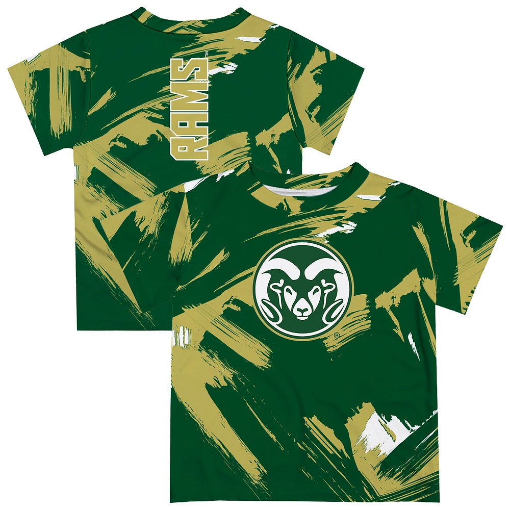 Toddler Vive La Fete Green Colorado State Rams Paint Brush T-Shirt