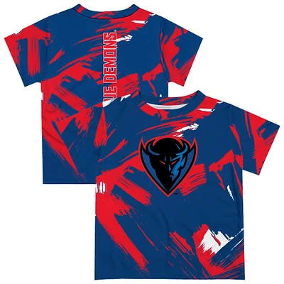 Toddler Vive La Fete  Royal DePaul Blue Demons Paint Brush T-Shirt