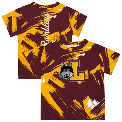 Toddler Vive La Fete Maroon Loyola Chicago Ramblers Paint Brush T-Shirt
