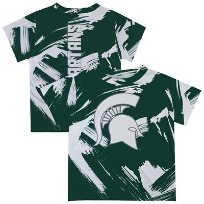 Toddler Vive La Fete Green Michigan State Spartans Paint Brush T-Shirt