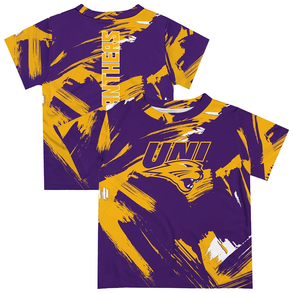 Toddler Vive La Fete Purple Northern Iowa Panthers Paint Brush T-Shirt
