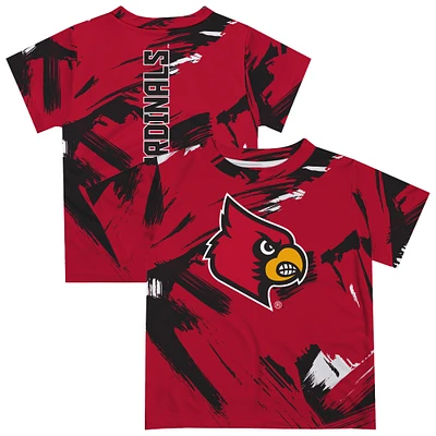 Toddler Vive La Fete Red Louisville Cardinals Paint Brush T-Shirt