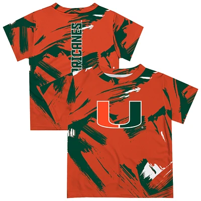 Toddler Vive La Fete Orange Miami Hurricanes Paint Brush T-Shirt