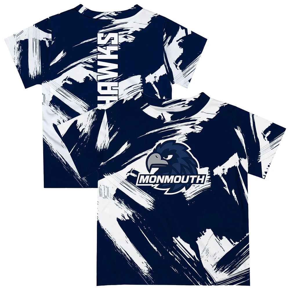 Toddler Vive La Fete Navy Monmouth Hawks Paint Brush T-Shirt