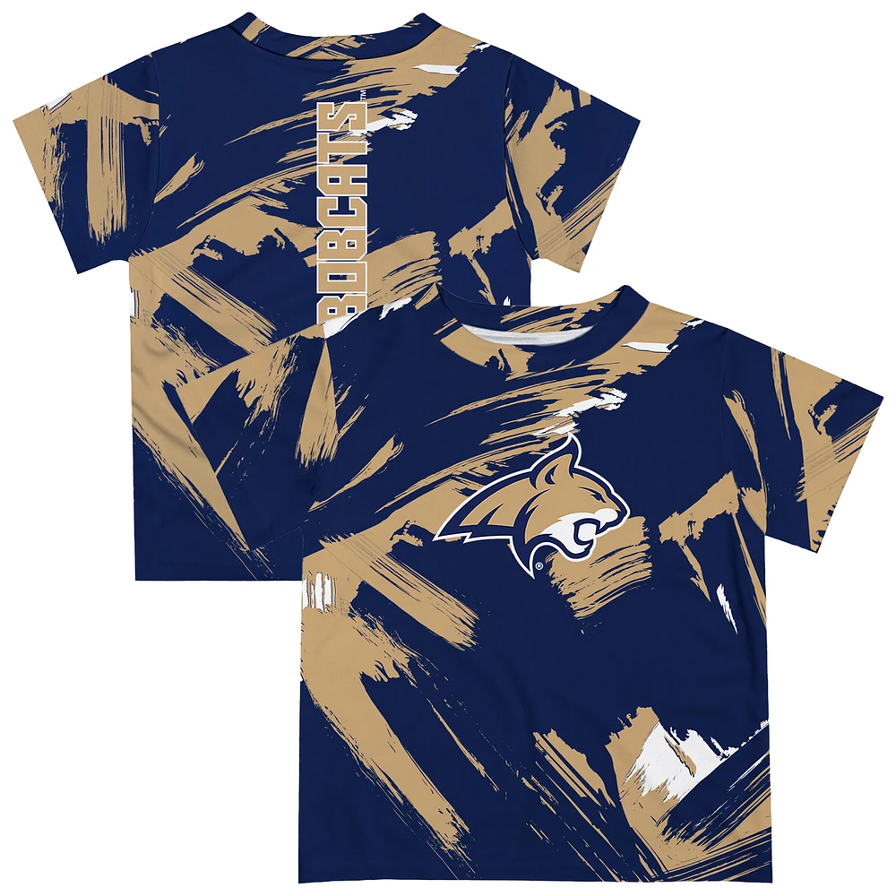 Toddler Vive La Fete Navy Montana State Bobcats Paint Brush T-Shirt