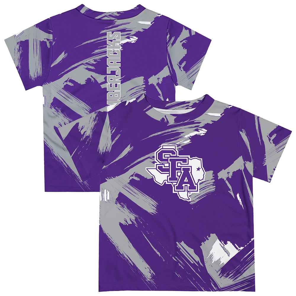 Toddler Vive La Fete Purple Stephen F Austin Lumberjacks Paint Brush T-Shirt