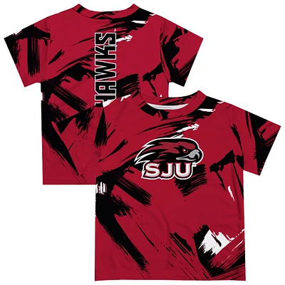 Toddler Vive La Fete Crimson Saint Joseph's Hawks Paint Brush T-Shirt