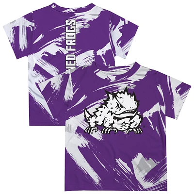 Toddler Vive La Fete Purple TCU Horned Frogs Paint Brush T-Shirt