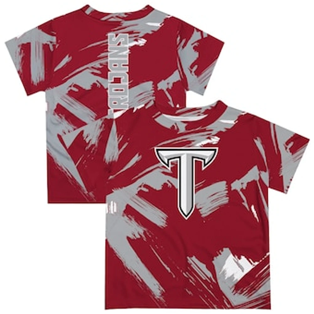 Toddler Vive La Fete Cardinal Troy University Trojans Paint Brush T-Shirt