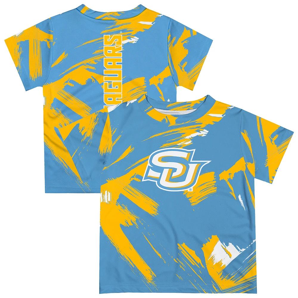 Toddler Vive La Fete Light Blue Southern University Jaguars Paint Brush T-Shirt
