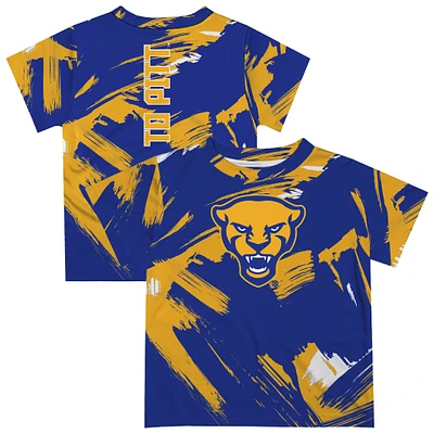 Toddler Vive La Fete Royal Pitt Panthers Paint Brush T-Shirt