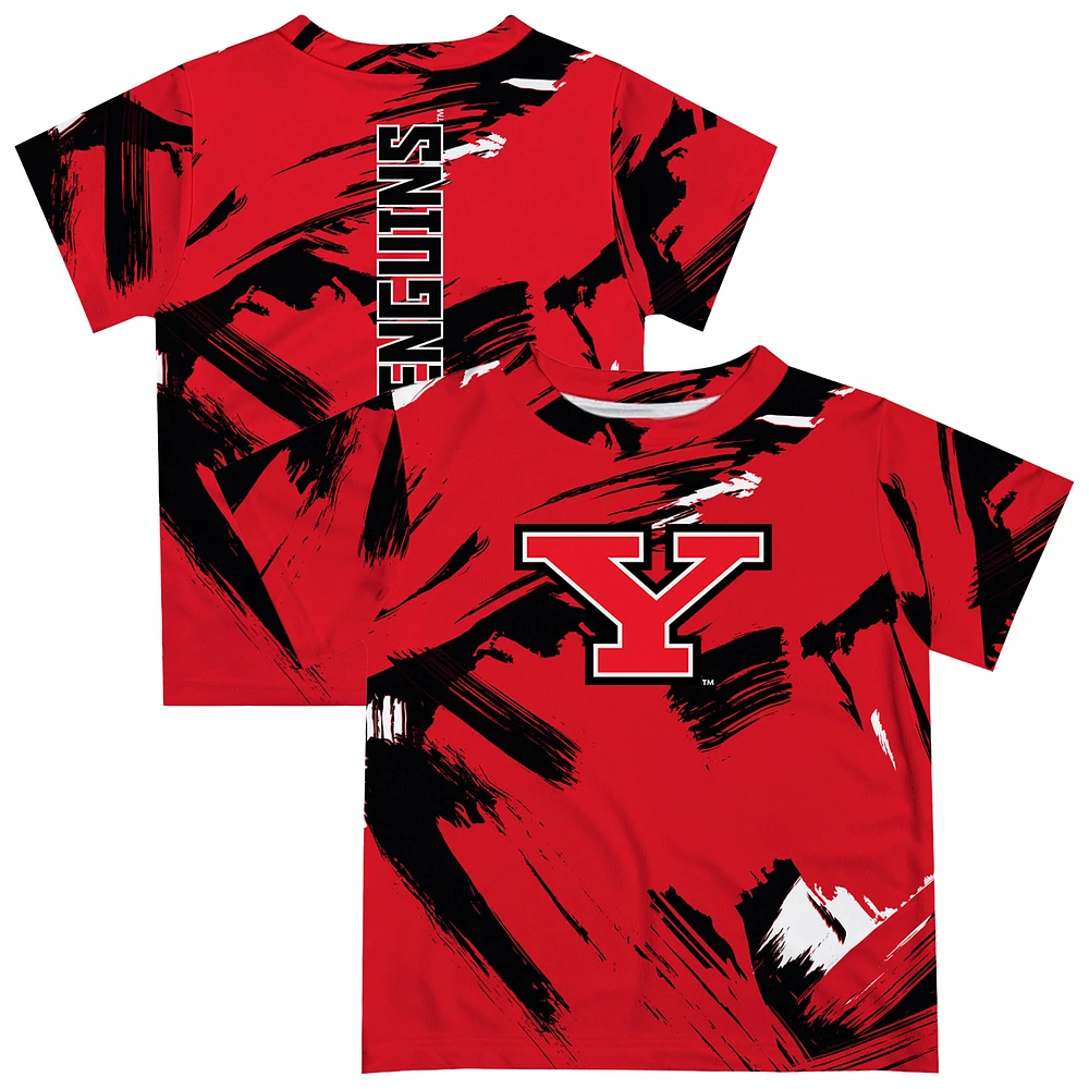 Toddler Vive La Fete Red Youngstown State Penguins Paint Brush T-Shirt