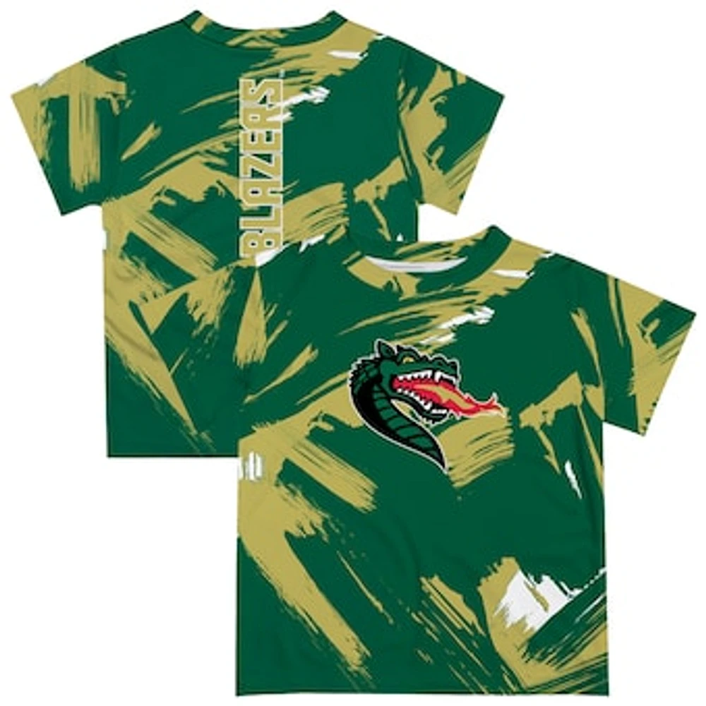 Toddler Vive La Fete Green UAB Blazers Paint Brush T-Shirt