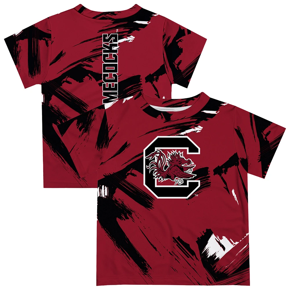Toddler Vive La Fete Garnet South Carolina Gamecocks Paint Brush T-Shirt