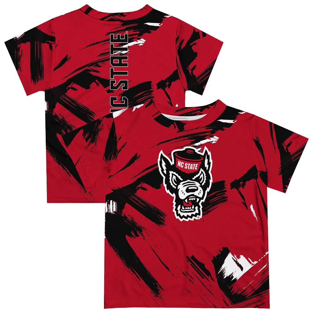 Toddler Vive La Fete Red NC State Wolfpack Paint Brush T-Shirt