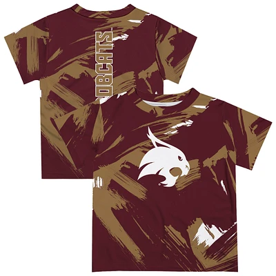 Toddler Vive La Fete Maroon Texas State Bobcats Paint Brush T-Shirt