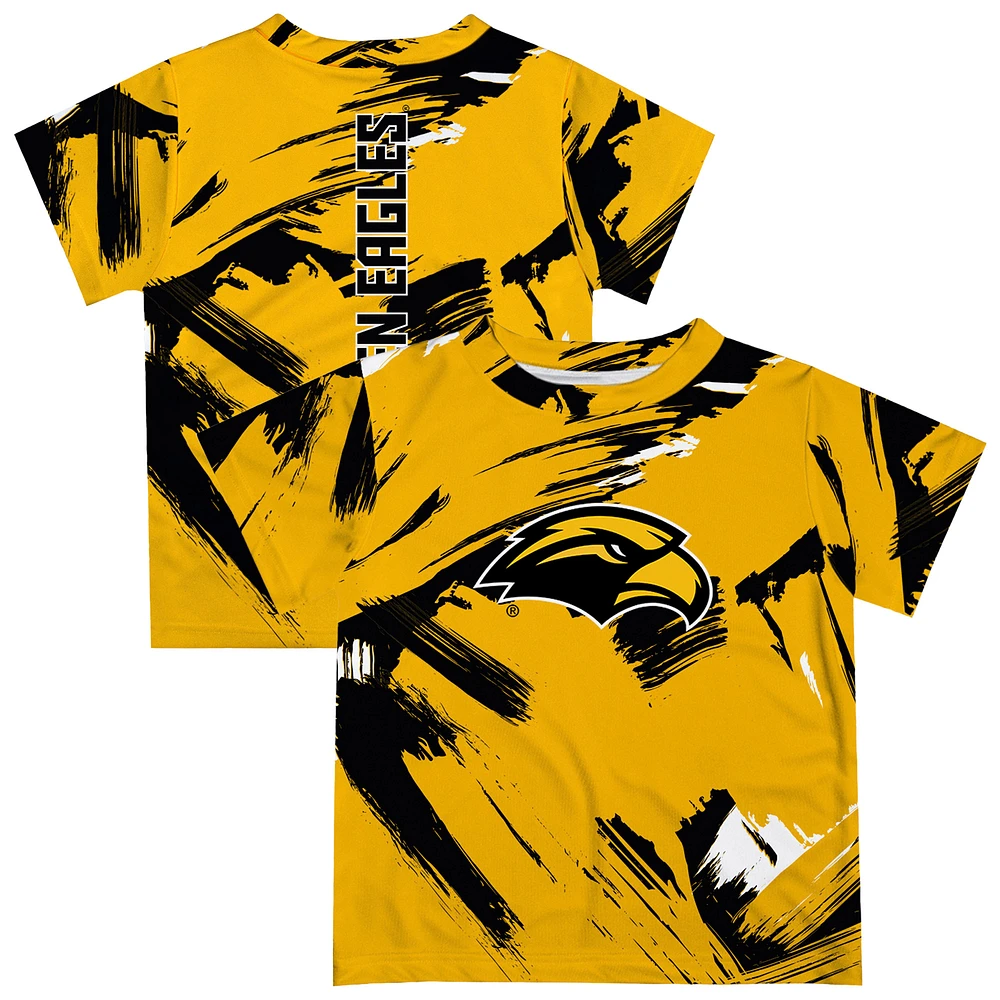 Toddler Vive La Fete Gold Southern Miss Golden Eagles Paint Brush T-Shirt