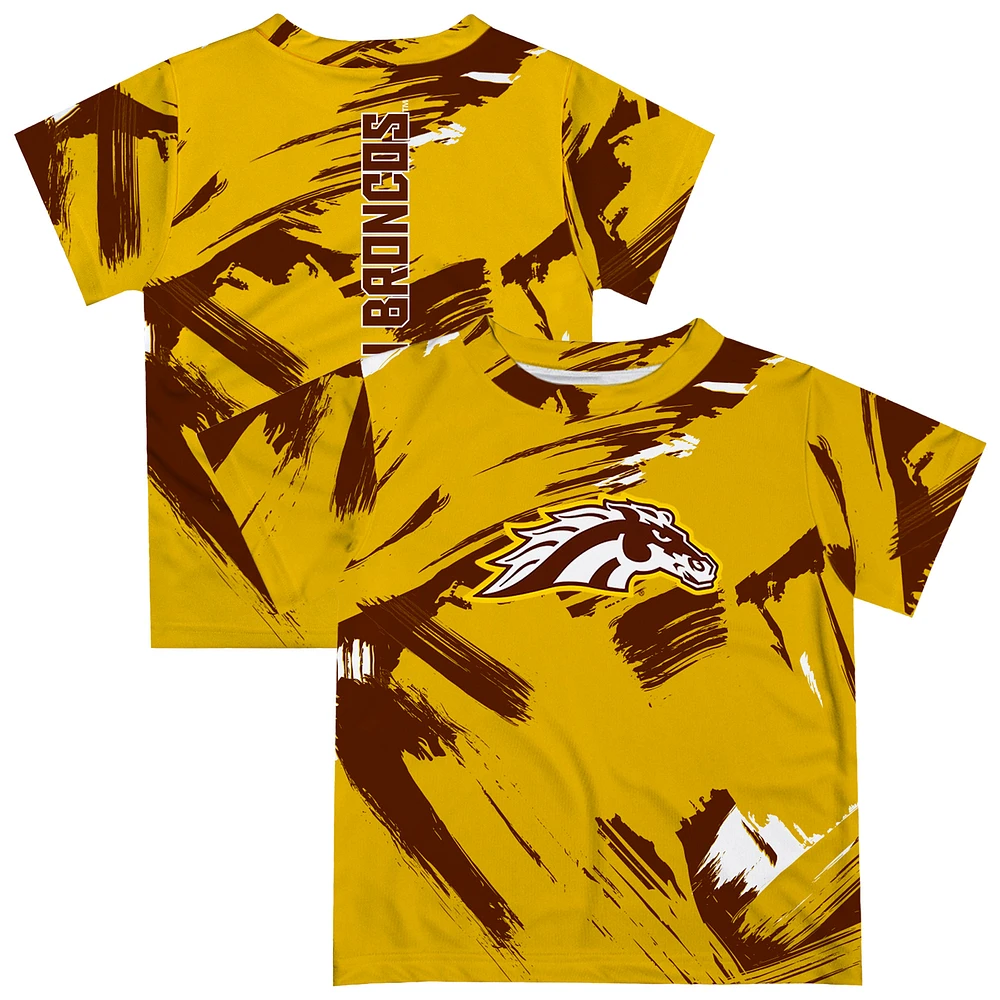 Toddler Vive La Fete Gold Western Michigan Broncos Paint Brush T-Shirt