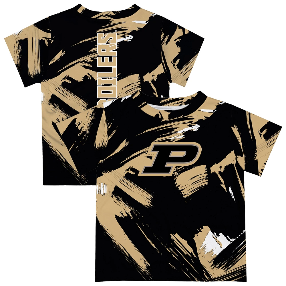 Toddler Vive La Fete Black Purdue Boilermakers Paint Brush T-Shirt
