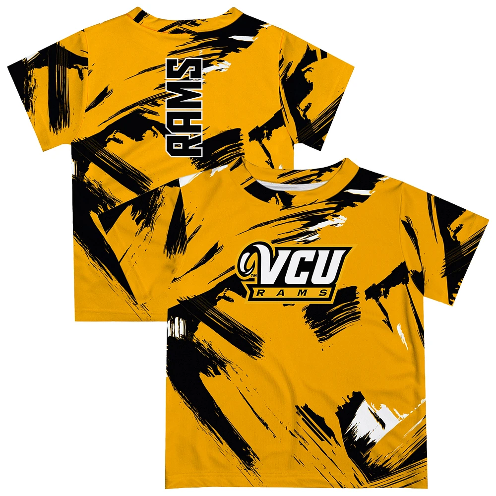Toddler Vive La Fete Gold VCU Rams Paint Brush T-Shirt